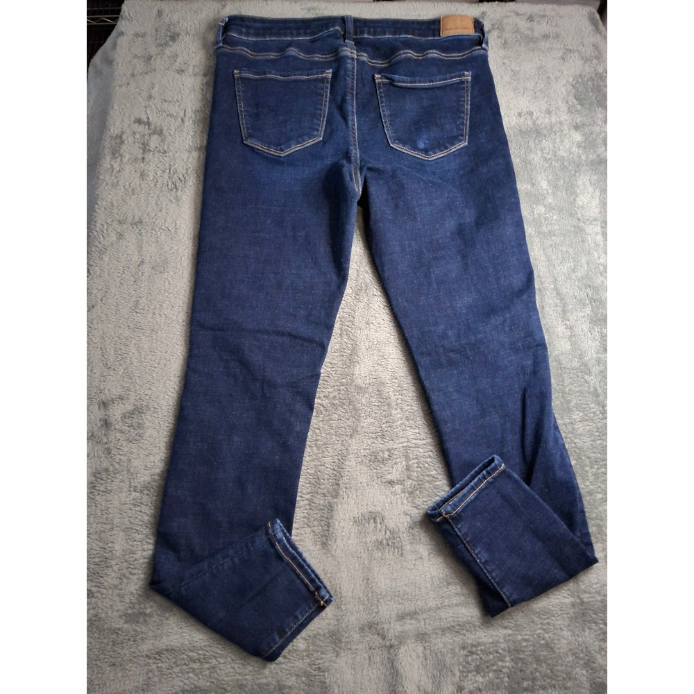 American Eagle Next Level Stretch Jegging Dark Wash Skinny Jeans Womens 10 Long - Picture 8 of 11